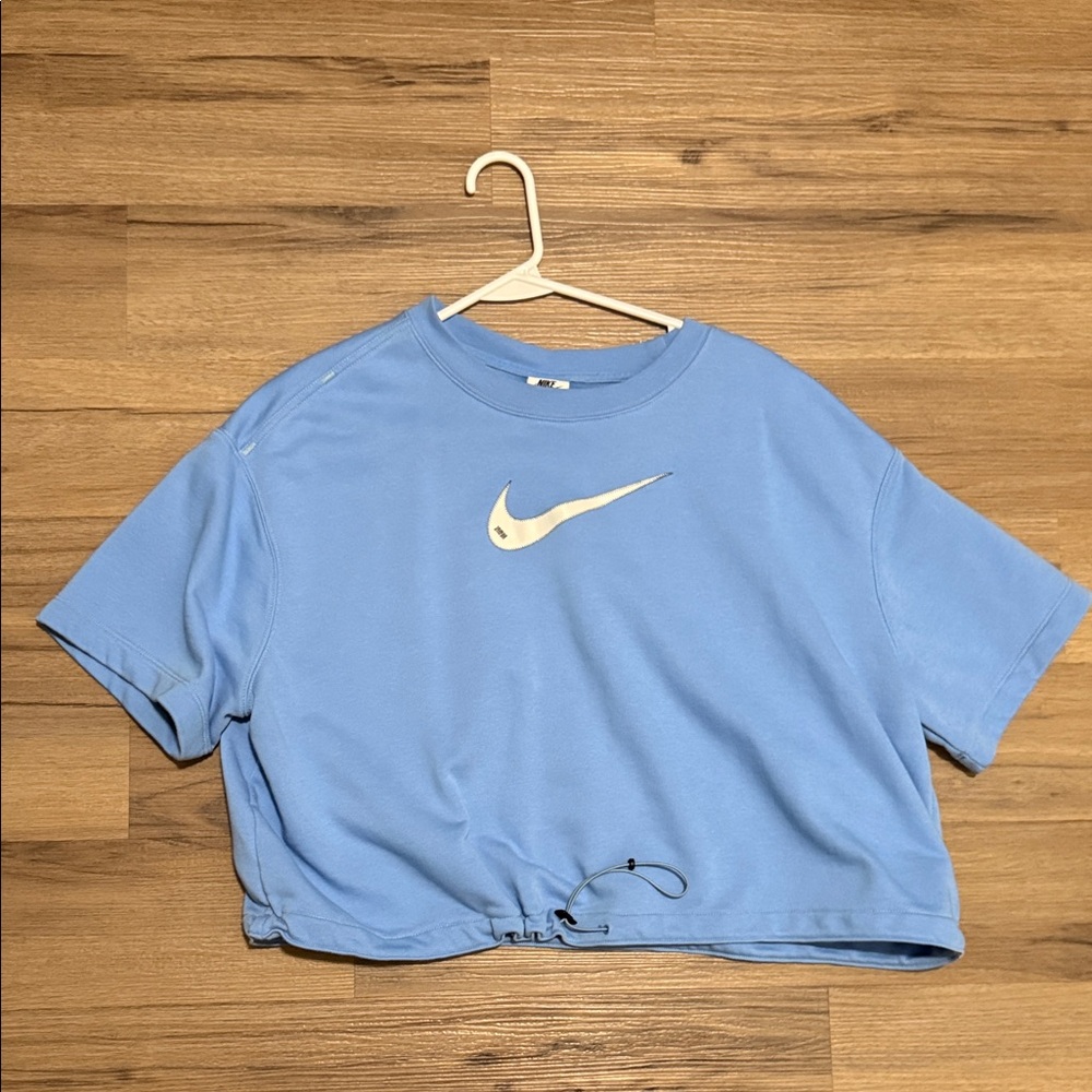 Nike Women's Light Blue Crop Top